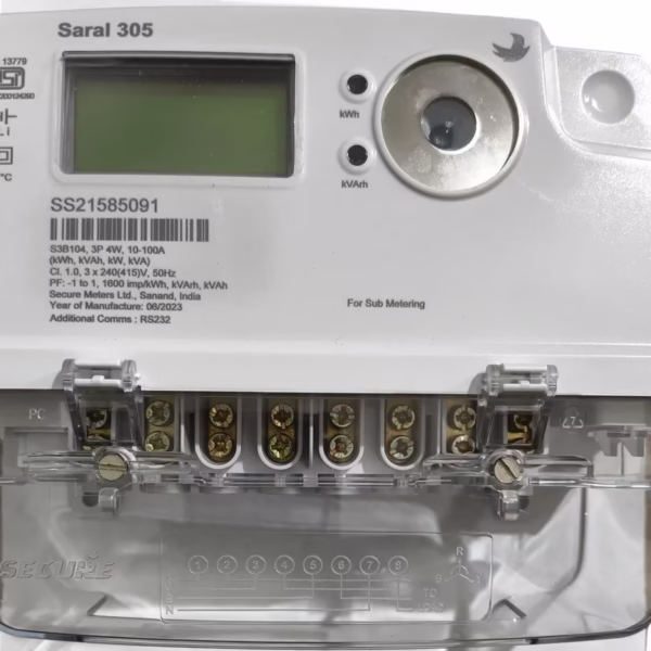 Saral 3 Phase Secure Electric Energy Meter